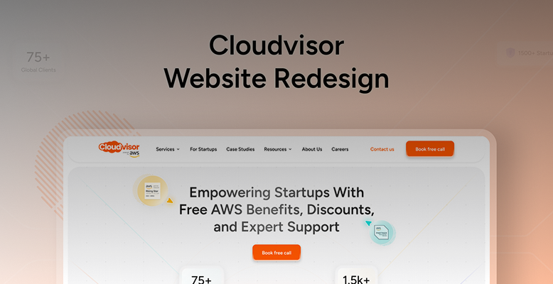 Cloudvisor landing page redesign