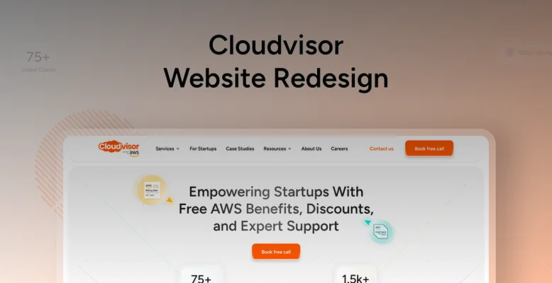 Cloudvisor landing page redesign